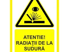 Placuta atentie radiatii de la sudura